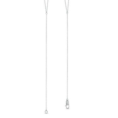 0.2 CT. T.W. Natural Diamond Underlined "FRIENDS FOREVER" Double Strand Necklace in Sterling Silver