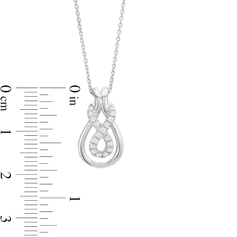 0.17 CT. T.W. Natural Diamond Infinity Loop Pendant in Sterling Silver