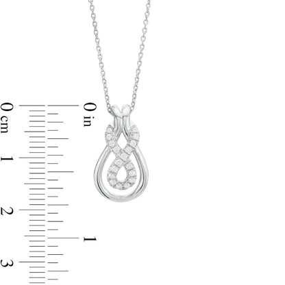 0.17 CT. T.W. Natural Diamond Infinity Loop Pendant in Sterling Silver