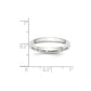 Solid 18K White Gold 3mm Bevel Edge Comfort Fit Men's/Women's Wedding Band Ring Size 6.5