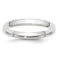 Solid 18K White Gold 3mm Bevel Edge Comfort Fit Men's/Women's Wedding Band Ring Size 13