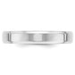 Solid 14K White Gold 4mm Bevel Edge Comfort Fit Men's/Women's Wedding Band Ring Size 9.5