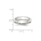 Solid 18K White Gold 5mm Bevel Edge Comfort Fit Men's/Women's Wedding Band Ring Size 14