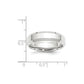 Solid 18K White Gold 6mm Bevel Edge Comfort Fit Men's/Women's Wedding Band Ring Size 7.5
