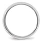 Solid 18K White Gold 8mm Bevel Edge Comfort Fit Men's/Women's Wedding Band Ring Size 5.5