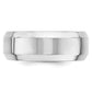 Solid 18K White Gold 8mm Bevel Edge Comfort Fit Men's/Women's Wedding Band Ring Size 6