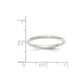 Solid 18K White Gold 2mm Standard Comfort Fit Men's/Women's Wedding Band Ring Size 8