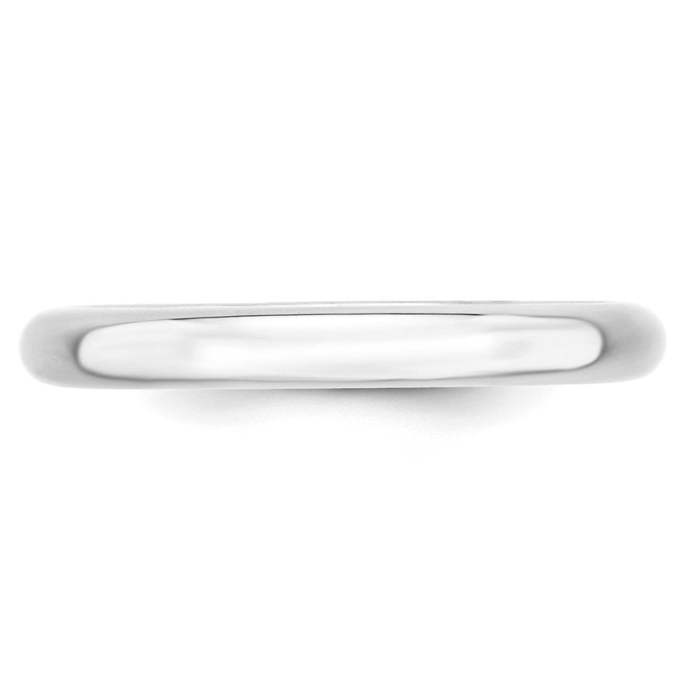 Solid 18K White Gold 3mm Standard Comfort Fit Men's/Women's Wedding Band Ring Size 14