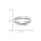 Solid 18K White Gold 4mm Standard Comfort Fit Men's/Women's Wedding Band Ring Size 12.5