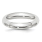 Solid 18K White Gold 4mm Standard Comfort Fit Men's/Women's Wedding Band Ring Size 14