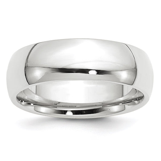 Solid 14K White Gold 7mm Standard Comfort Fit Men's/Women's Wedding Band Ring Size 12.5