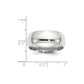 Solid 18K White Gold 8mm Standard Comfort Fit Men's/Women's Wedding Band Ring Size 14