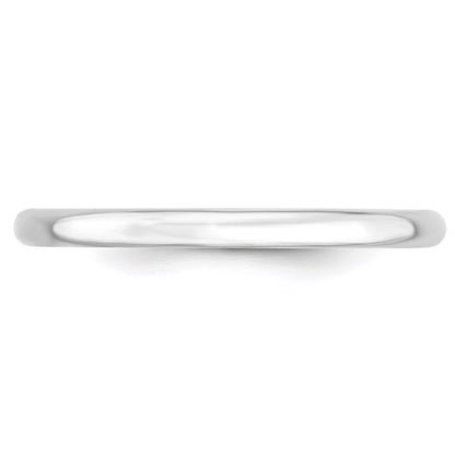 Solid 10K White Gold 2mm Light Weight Comfort Fit Men's/Women's Wedding Band Ring Size 11