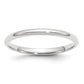 Solid 18K White Gold 2mm Light Weight Comfort Fit Men's/Women's Wedding Band Ring Size 7.5