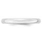 Solid 18K White Gold 3mm Light Weight Comfort Fit Men's/Women's Wedding Band Ring Size 14
