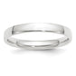 Solid 18K White Gold 3mm Light Weight Comfort Fit Men's/Women's Wedding Band Ring Size 14