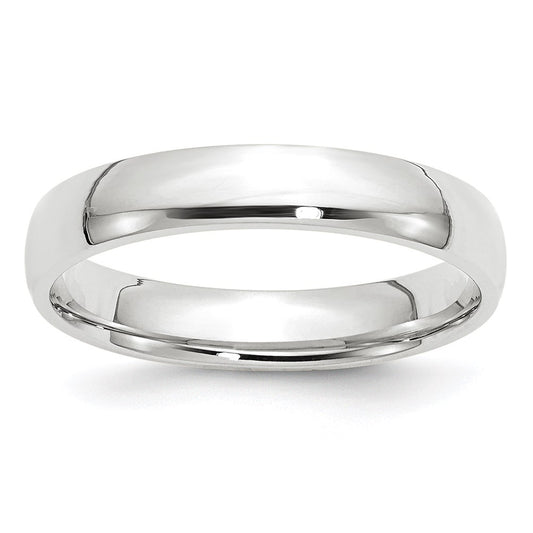 Solid 18K White Gold 4mm Light Weight Comfort Fit Men's/Women's Wedding Band Ring Size 10.5