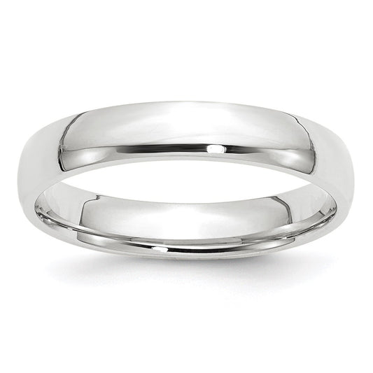 Solid 14K White Gold 4mm Light Weight Comfort Fit Men's/Women's Wedding Band Ring Size 7.5
