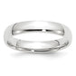 Solid 18K White Gold 4mm Light Weight Comfort Fit Men's/Women's Wedding Band Ring Size 5.5