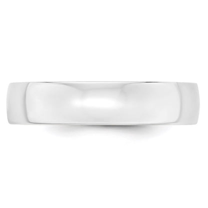Solid 18K White Gold 5mm Light Weight Comfort Fit Men's/Women's Wedding Band Ring Size 11