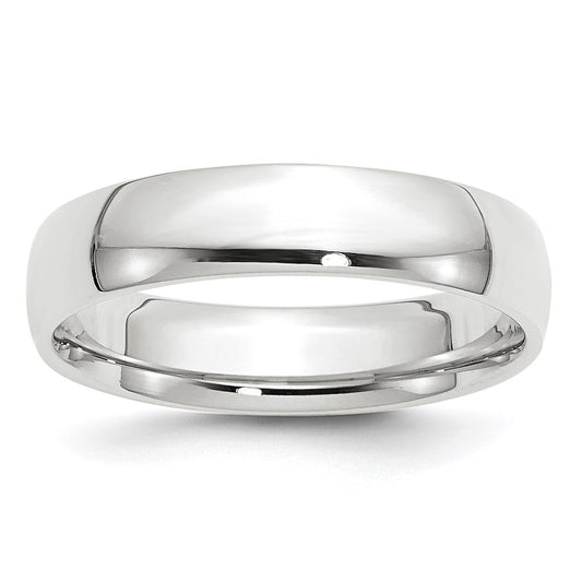 Solid 18K White Gold 5mm Light Weight Comfort Fit Men's/Women's Wedding Band Ring Size 12.5