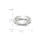 Solid 18K White Gold 6mm Light Weight Comfort Fit Men's/Women's Wedding Band Ring Size 5.5