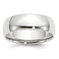 Solid 18K White Gold 7mm Light Weight Comfort Fit Men's/Women's Wedding Band Ring Size 6.5