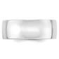 Solid 18K White Gold 8mm Light Weight Comfort Fit Men's/Women's Wedding Band Ring Size 5.5