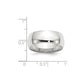 Solid 18K White Gold 8mm Light Weight Comfort Fit Men's/Women's Wedding Band Ring Size 5.5