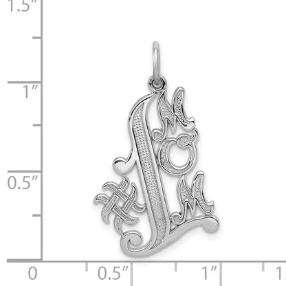14k White Gold #1 Mom Charm