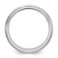 Solid 10K White Gold 5mm Double Milgrain Comfort Fit Men's/Women's Wedding Band Ring Size 9.5