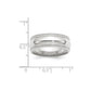 Solid 18K White Gold 8mm Double Milgrain Comfort Fit Men's/Women's Wedding Band Ring Size 6