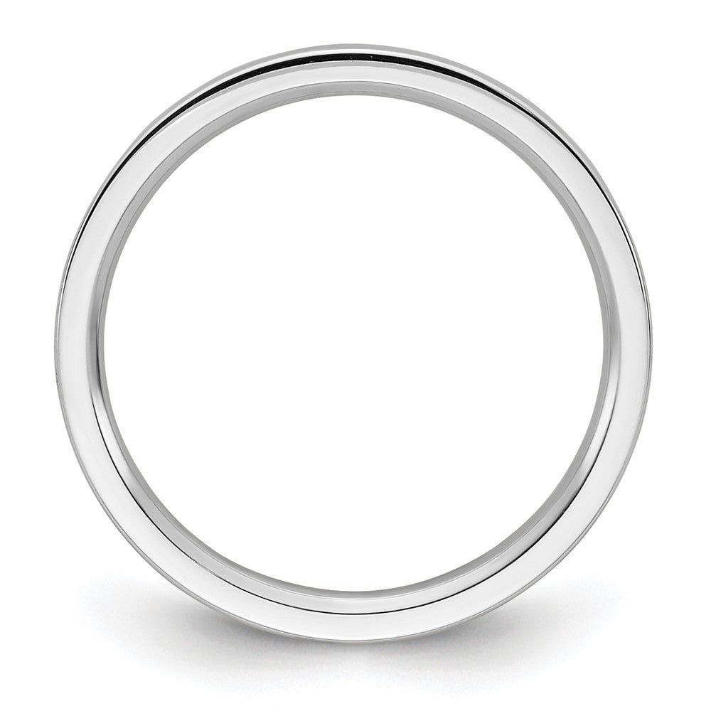 Solid 10K White Gold 2mm Standard Flat Comfort Fit Men's/Women's Wedding Band Ring Size 6.5