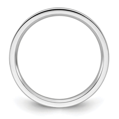 Solid 10K White Gold 2mm Standard Flat Comfort Fit Men's/Women's Wedding Band Ring Size 6.5