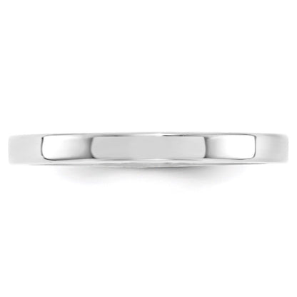 Solid 10K White Gold 2.5mm Standard Flat Comfort Fit Men's/Women's Wedding Band Ring Size 10.5