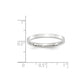 Solid 18K White Gold 2.5mm Standard Flat Comfort Fit Men's/Women's Wedding Band Ring Size 4.5