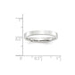 Solid 18K White Gold 3mm Standard Flat Comfort Fit Men's/Women's Wedding Band Ring Size 5