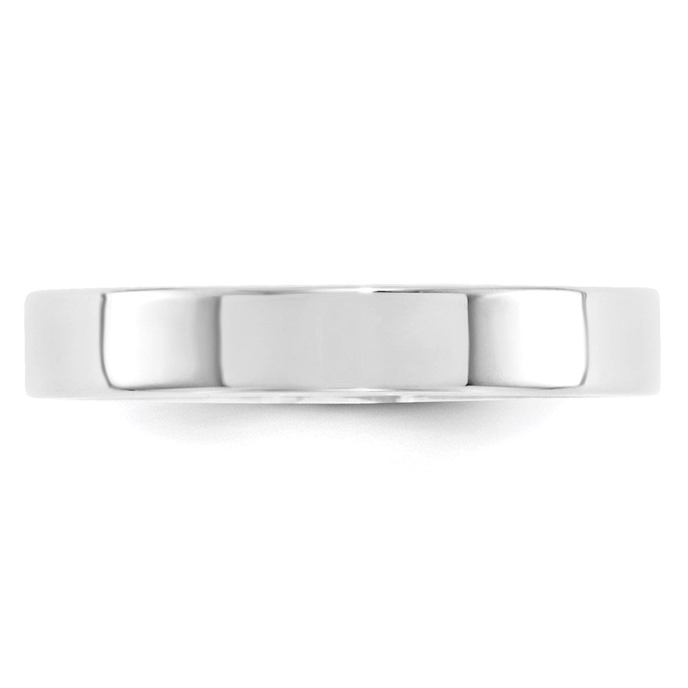 Solid 18K White Gold 4mm Standard Flat Comfort Fit Men's/Women's Wedding Band Ring Size 8