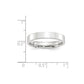 Solid 18K White Gold 4mm Standard Flat Comfort Fit Men's/Women's Wedding Band Ring Size 4.5