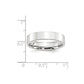 Solid 18K White Gold 5mm Standard Flat Comfort Fit Men's/Women's Wedding Band Ring Size 11.5