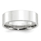 Solid 18K White Gold 7mm Standard Flat Comfort Fit Men's/Women's Wedding Band Ring Size 6.5