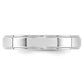 Solid 18K White Gold 4mm Flat with Step Edge Men's/Women's Wedding Band Ring Size 12