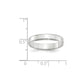 Solid 18K White Gold 4mm Flat with Step Edge Men's/Women's Wedding Band Ring Size 4