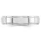 Solid 18K White Gold 5mm Flat with Step Edge Men's/Women's Wedding Band Ring Size 13.5