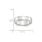 Solid 18K White Gold 6mm Flat with Step Edge Men's/Women's Wedding Band Ring Size 7.5
