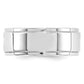 Solid 18K White Gold 8mm Flat with Step Edge Men's/Women's Wedding Band Ring Size 5.5