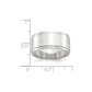 Solid 18K White Gold 10mm Flat with Step Edge Men's/Women's Wedding Band Ring Size 14
