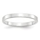 Solid 18K White Gold 2.5mm Light Weight Flat Men's/Women's Wedding Band Ring Size 4.5