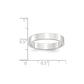 Solid 18K White Gold 4mm Light Weight Flat Men's/Women's Wedding Band Ring Size 7.5