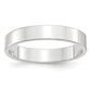 Solid 18K White Gold 4mm Light Weight Flat Men's/Women's Wedding Band Ring Size 13.5